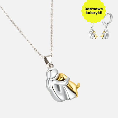 Naszyjnik z wisiorkiem w kształcie uścisku + kolczyki w zestawie – oferta limitowana Nowak