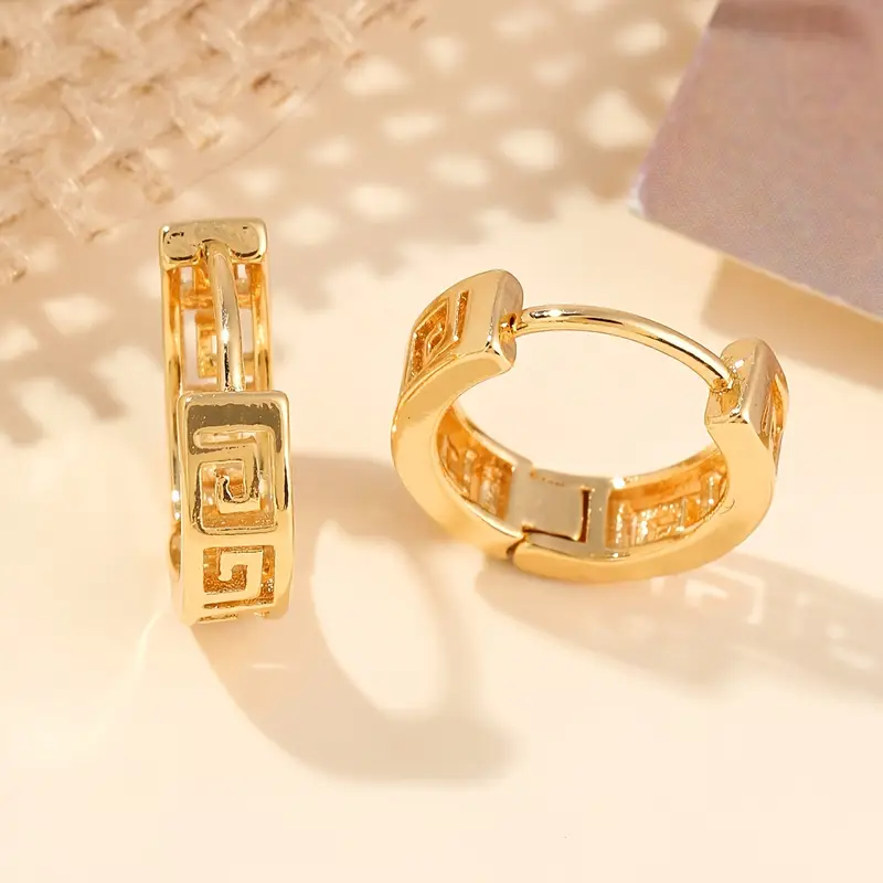 Nowak™ | Złote ażurowe kolczyki koła